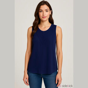 Naked Zebra Deep Blue Tank Top, Size Small